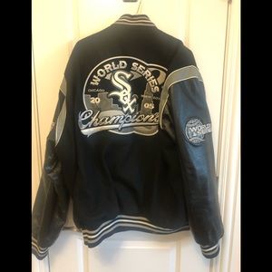 Leather Men’s Bomber Jacket Chicago White Sox